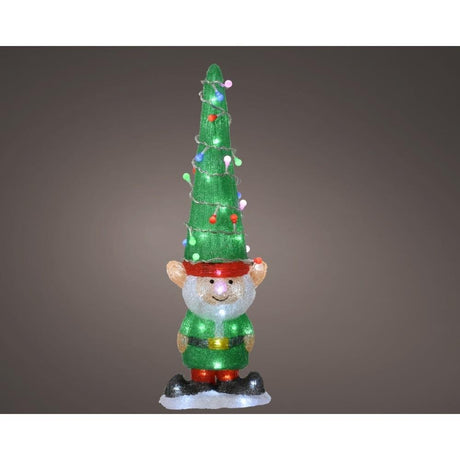 LED Acrylic Elf - 60cm - XMAS ROOM DECORATION LARGE AND LIGHT UP - Beattys of Loughrea