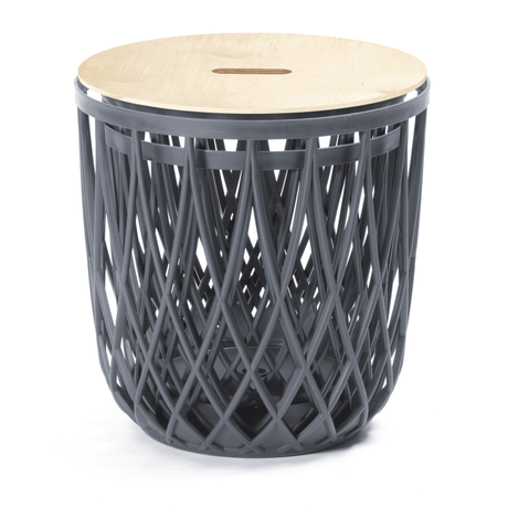 Prosperplast Uniqubo Set 3 Anthracite - PLASTIC FLOWER POT - Beattys of Loughrea