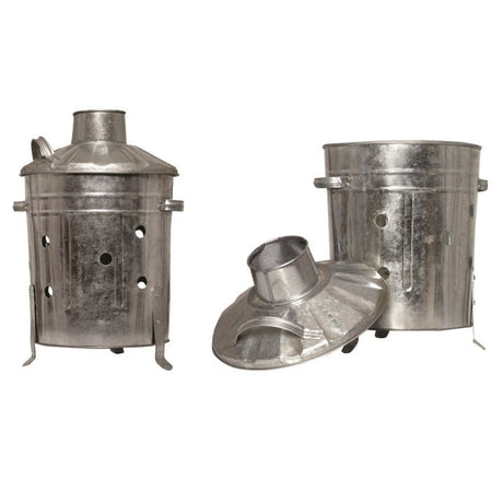 GreenBlade Small Galvanised Incinerator Bin 45cm - OUTSIDE DUSTBIN, WHEELIE BIN, COMPOSTER - Beattys of Loughrea