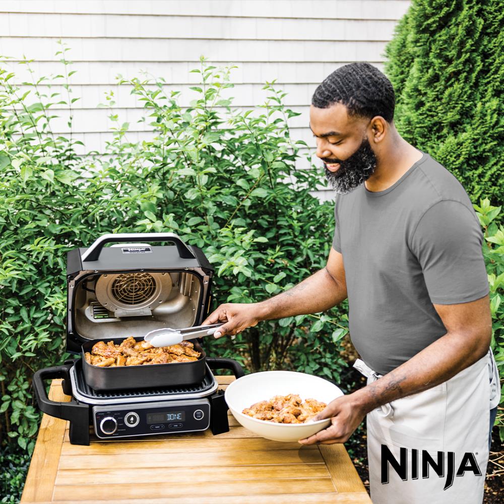 Ninja Woodfire Electric Outdoor BBQ Grill & Smoker | OG701UK - DEEP FAT FRYERS/ AIR FRYER - Beattys of Loughrea
