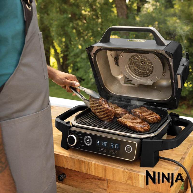 Ninja Woodfire Electric Outdoor BBQ Grill & Smoker | OG701UK - DEEP FAT FRYERS/ AIR FRYER - Beattys of Loughrea
