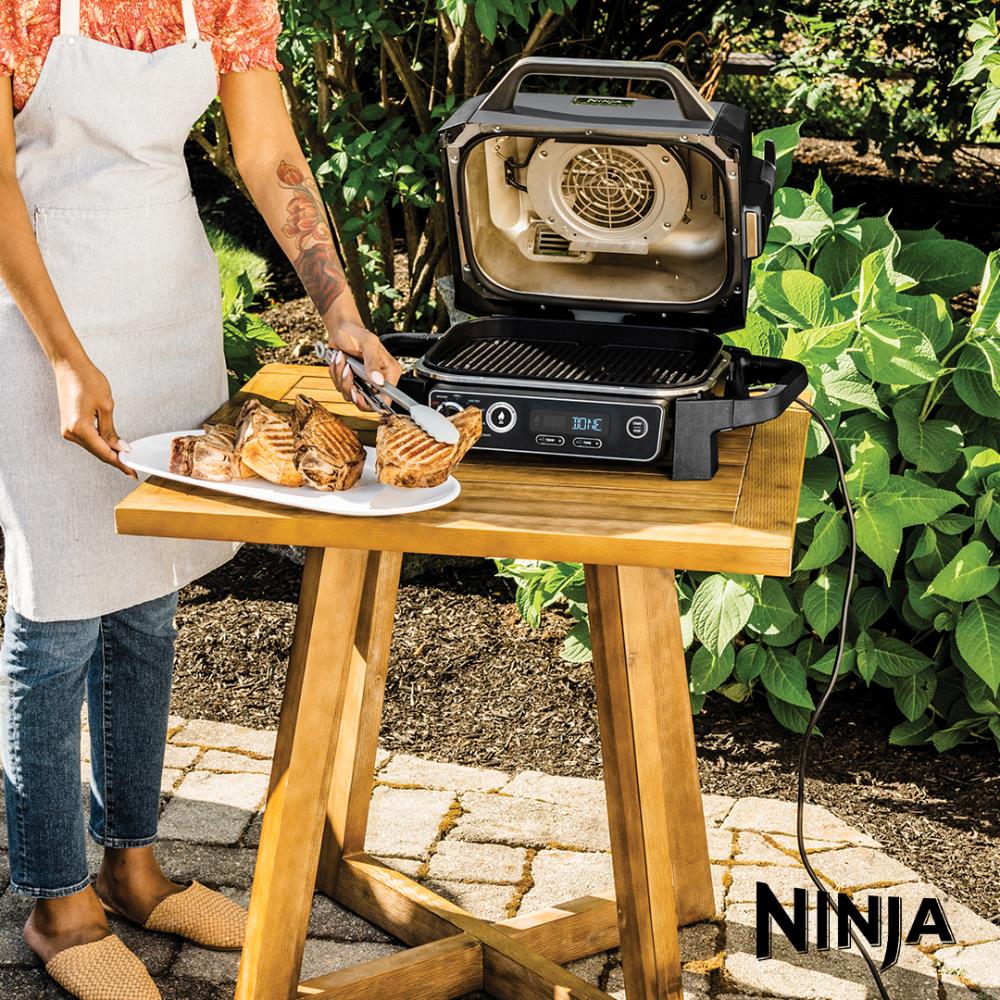 Ninja Woodfire Electric Outdoor BBQ Grill & Smoker | OG701UK - DEEP FAT FRYERS/ AIR FRYER - Beattys of Loughrea