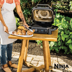 Ninja Woodfire Electric Outdoor BBQ Grill & Smoker | OG701UK - DEEP FAT FRYERS/ AIR FRYER - Beattys of Loughrea