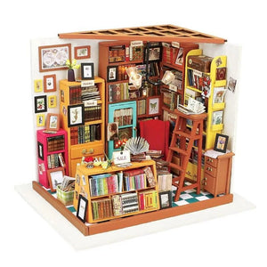 Rolife Sam's Study Library DIY Miniature House Kit DG102 Age 14+ - JIGSAWS - Beattys of Loughrea