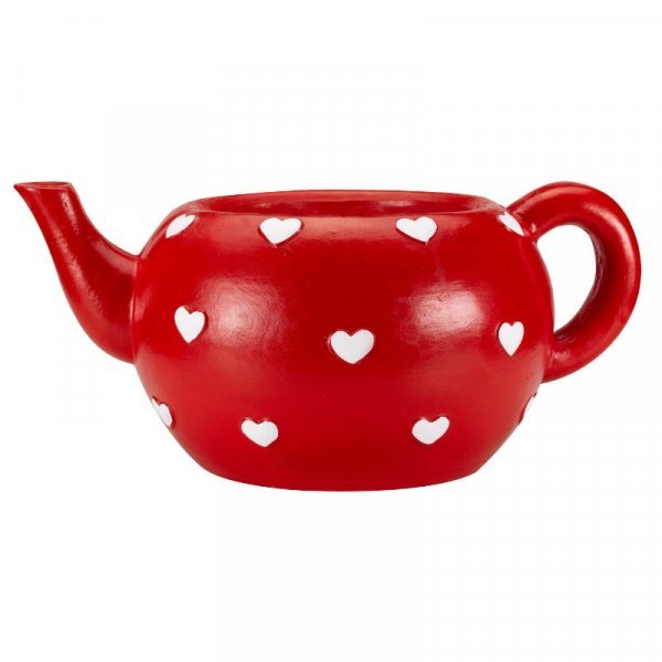 Teapot Heart Planter - GDN PLANTER - METAL/POTTERY - Beattys of Loughrea
