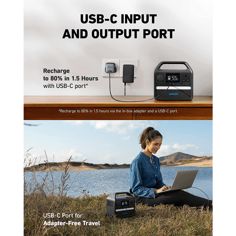 Anker 521 Portable Power Station (PowerHouse 256Wh) - USB PC ACCESSORIES - Beattys of Loughrea