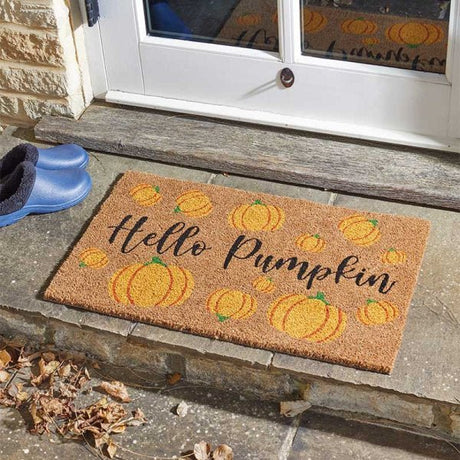 Hello Pumpkin Decoir Mat 40x60cm - DOOR MATS/DOOR CURTAIN - Beattys of Loughrea