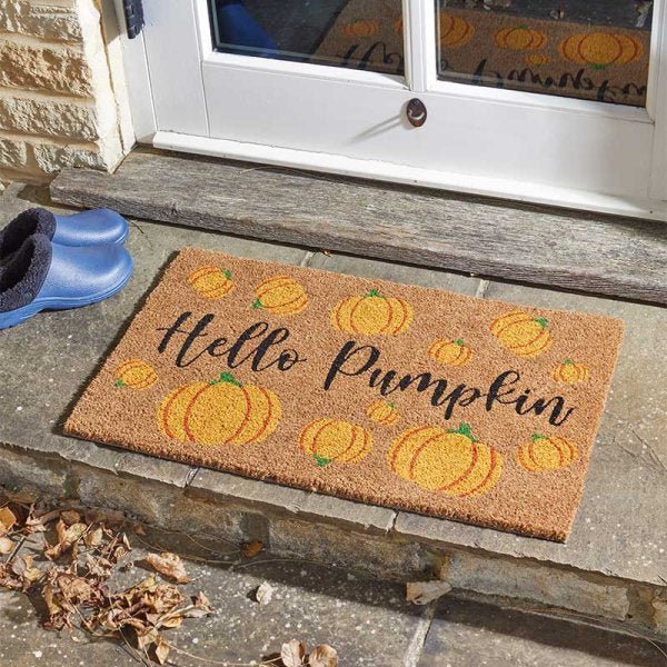 Hello Pumpkin Decoir Mat 40x60cm - DOOR MATS/DOOR CURTAIN - Beattys of Loughrea