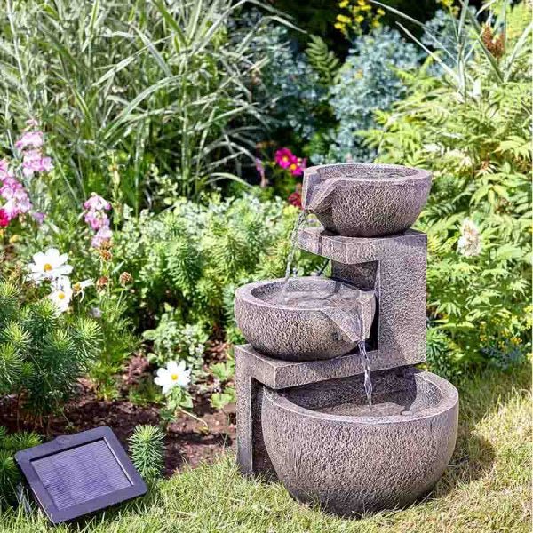 Genoa Cascade Solar Powered Water Feature - SOLAR / GARDEN ORNAMENTS - Beattys of Loughrea