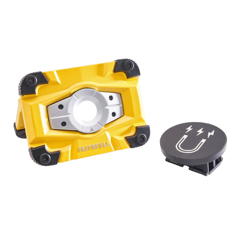 Faithfull 20W Rechargeable LED Sitelight with Magnetic Swivel Base - SITE LIGHTING - Beattys of Loughrea