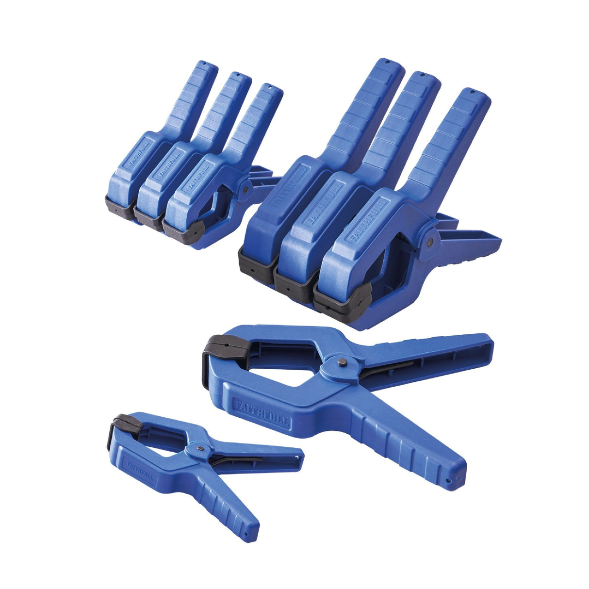 Faithfull 8 Piece Spring Clamp Set - BENCH VICE/CLAMPS - Beattys of Loughrea