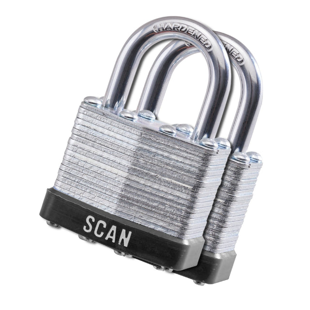 Scan 40mm Laminated Padlock Twin Pack - PADLOCKS - Beattys of Loughrea