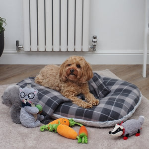 TuffEarth Recycled Grey Fleece Oval Cushion - XL - PET BLANKET CUSHIONS COATS - Beattys of Loughrea