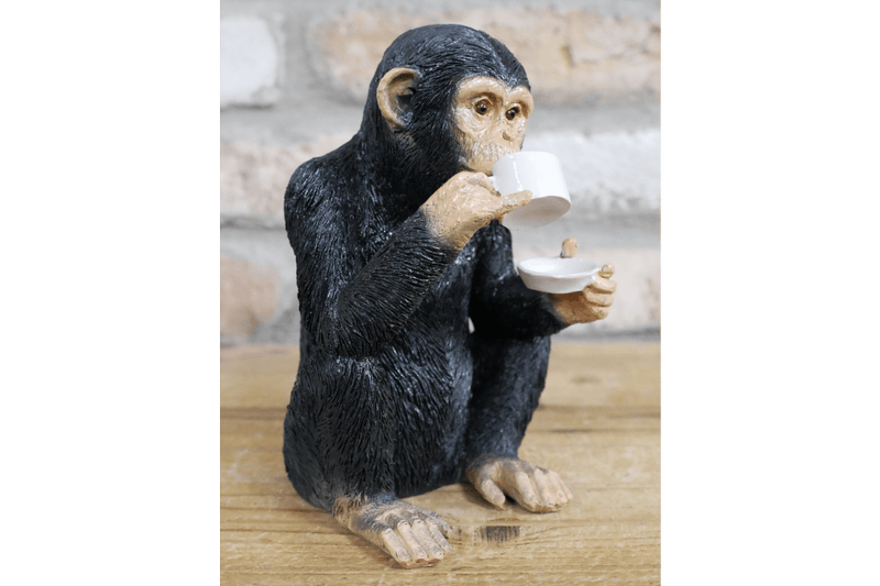 Cup of Tea Monkey 18cm - ORNAMENTS - Beattys of Loughrea