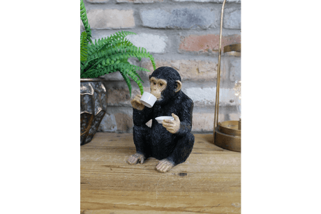 Cup of Tea Monkey 18cm - ORNAMENTS - Beattys of Loughrea