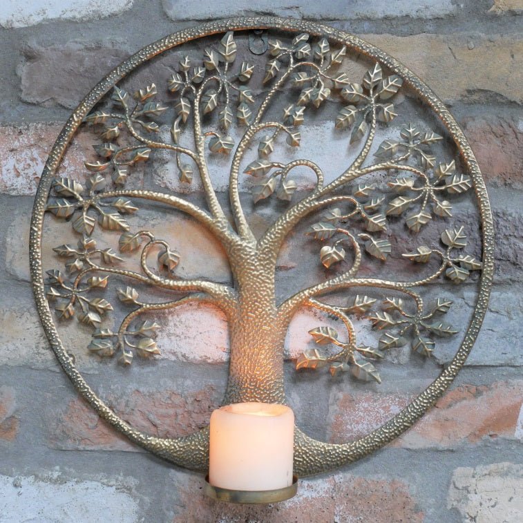 Tree of Life Wall Decoration 40cm (Candle not incl.) - WALL PLAQUE/STATUES - Beattys of Loughrea