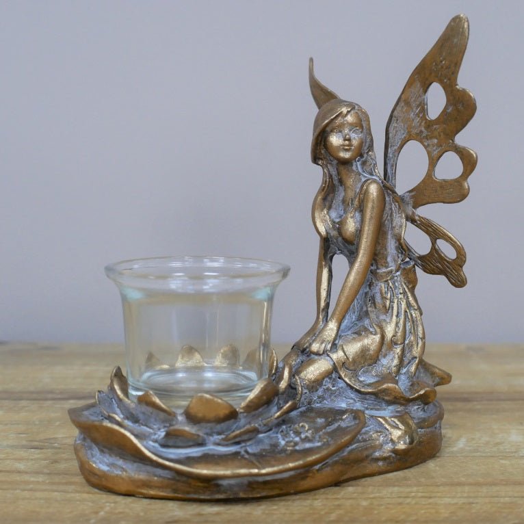 Fairy Tealight Holder 15.5cm - CANDLE HOLDERS / Lanterns - Beattys of Loughrea