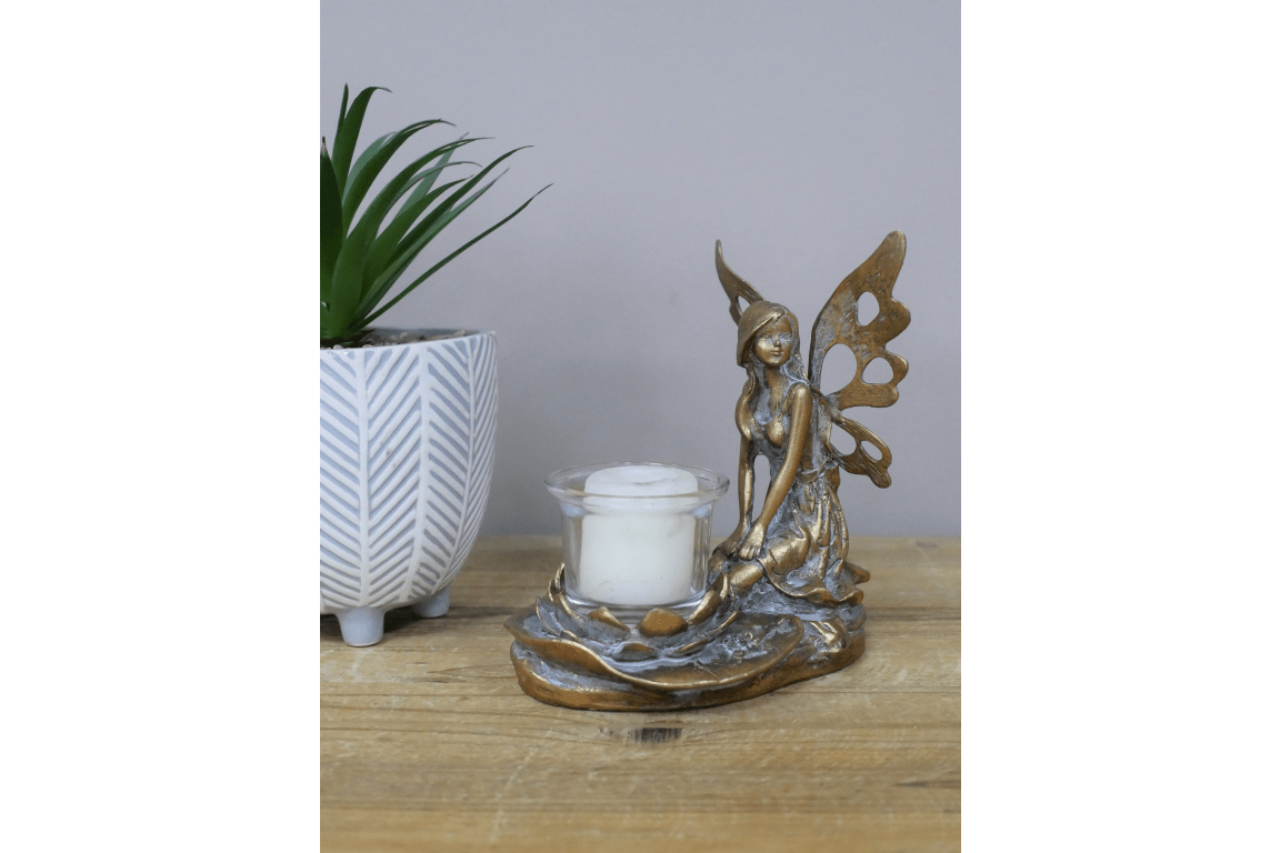 Fairy Tealight Holder 15.5cm - CANDLE HOLDERS / Lanterns - Beattys of Loughrea