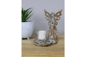 Fairy Tealight Holder 19cm - CANDLE HOLDERS / Lanterns - Beattys of Loughrea