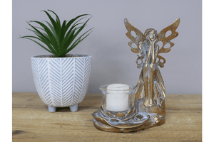 Fairy Tealight Holder 19cm - CANDLE HOLDERS / Lanterns - Beattys of Loughrea