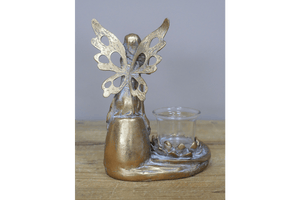 Fairy Tealight Holder 19cm - CANDLE HOLDERS / Lanterns - Beattys of Loughrea