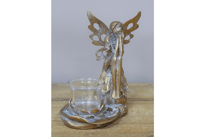 Fairy Tealight Holder 19cm - CANDLE HOLDERS / Lanterns - Beattys of Loughrea