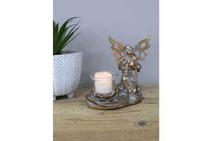 Fairy Tealight Holder 16cm - CANDLE HOLDERS / Lanterns - Beattys of Loughrea