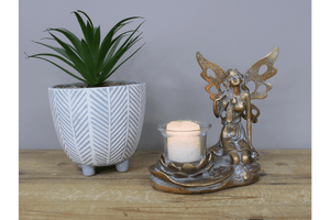 Fairy Tealight Holder 16cm - CANDLE HOLDERS / Lanterns - Beattys of Loughrea