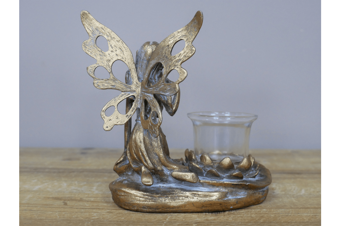 Fairy Tealight Holder 16cm - CANDLE HOLDERS / Lanterns - Beattys of Loughrea