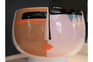 Ceramic Face Plant Pot 15cm (Plant not incl.) - FLOWERPOT/VASE/JUG 1 - Beattys of Loughrea