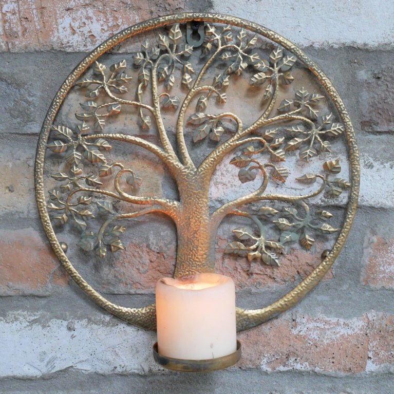 Tree of Life Wall Decoration 30cm (Candle not incl.) - WALL PLAQUE/STATUES - Beattys of Loughrea