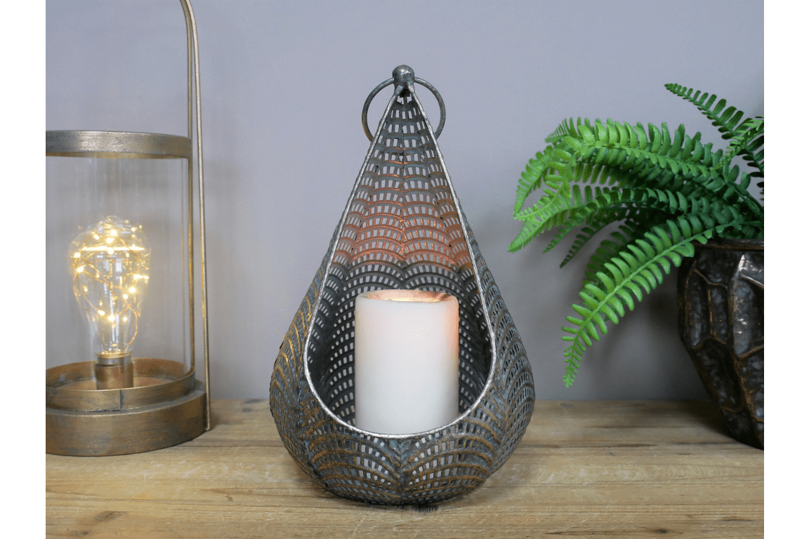 Candle Holder 29cm (Candle not incl.) - CANDLE HOLDERS / Lanterns - Beattys of Loughrea