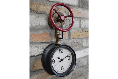 Industrial Style Pipe Clock 38cm - CLOCKS - Beattys of Loughrea