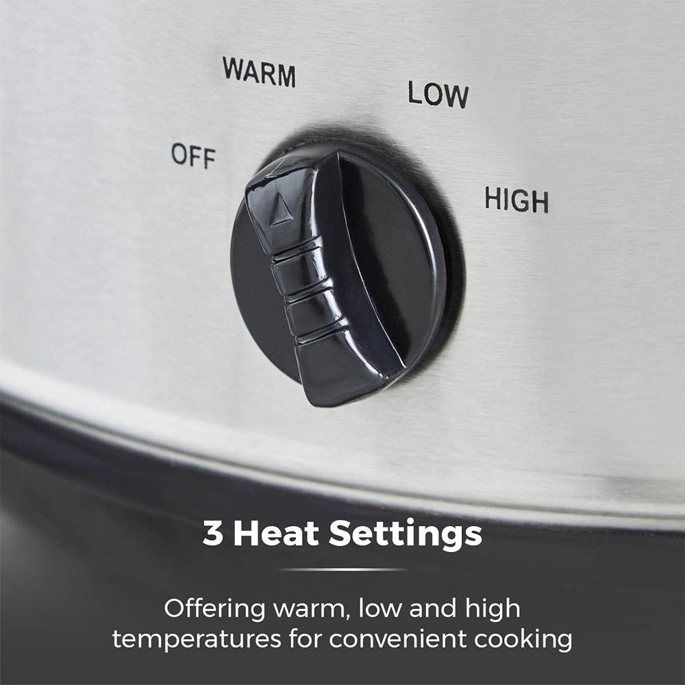 Tower 6.5 Litre Slow Cooker - Stainless Steel - DEEP FAT FRYERS/ AIR FRYER - Beattys of Loughrea