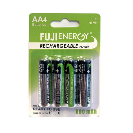 Fuji Energy Rechargeable AA 800mAh Batteries 4pk - BATTERIES - Beattys of Loughrea