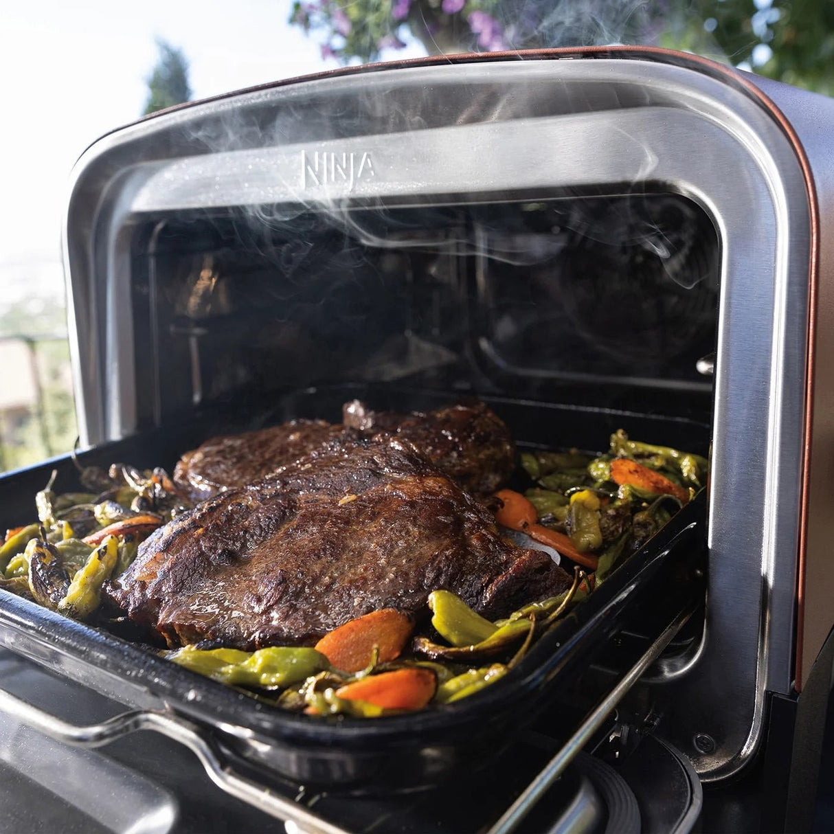 Ninja Woodfire Electric Outdoor Oven, Pizza Maker and BBQ Smoker - ELECT OVEN SINGLE & DBLE BUILT IN - Beattys of Loughrea