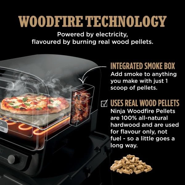 Ninja Woodfire Electric Outdoor Oven, Pizza Maker and BBQ Smoker - ELECT OVEN SINGLE & DBLE BUILT IN - Beattys of Loughrea