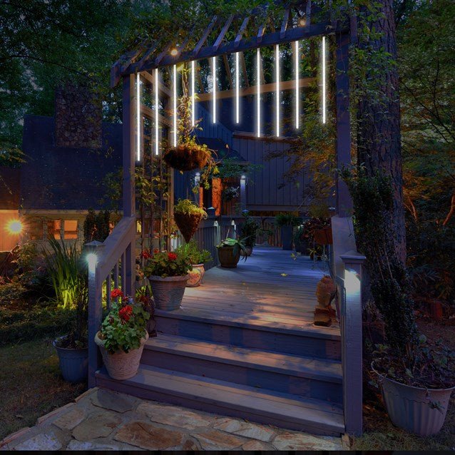 10 Piece LED Meteor Shower String Lights Mains Operated - XMAS ROOM DECORATION LARGE AND LIGHT UP - Beattys of Loughrea