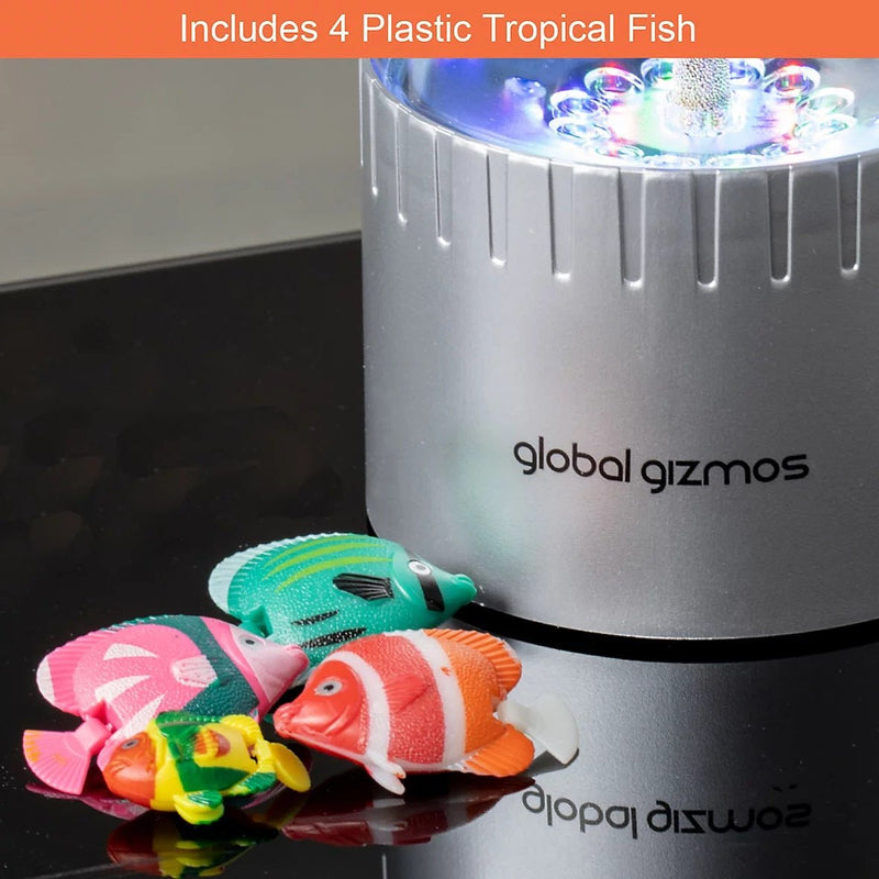 Global Gizmos Colour Changing Bubble Fish Lamp - NIGHT LIGHT PLUG IN - Beattys of Loughrea