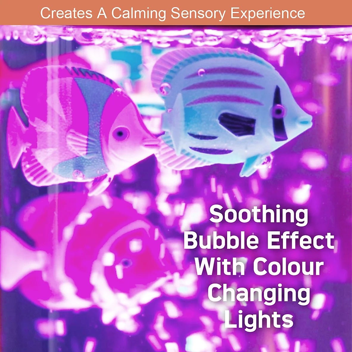 Global Gizmos Colour Changing Bubble Fish Lamp - NIGHT LIGHT PLUG IN - Beattys of Loughrea