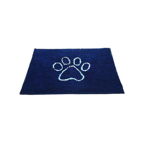 Dirty Dog Door Mat Blue Medium - PET SLEEPING BASKET, BEDS - Beattys of Loughrea