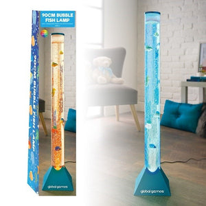 90cm Fish Water Bubble Lamp - Metallic Blue - NIGHT LIGHT PLUG IN - Beattys of Loughrea