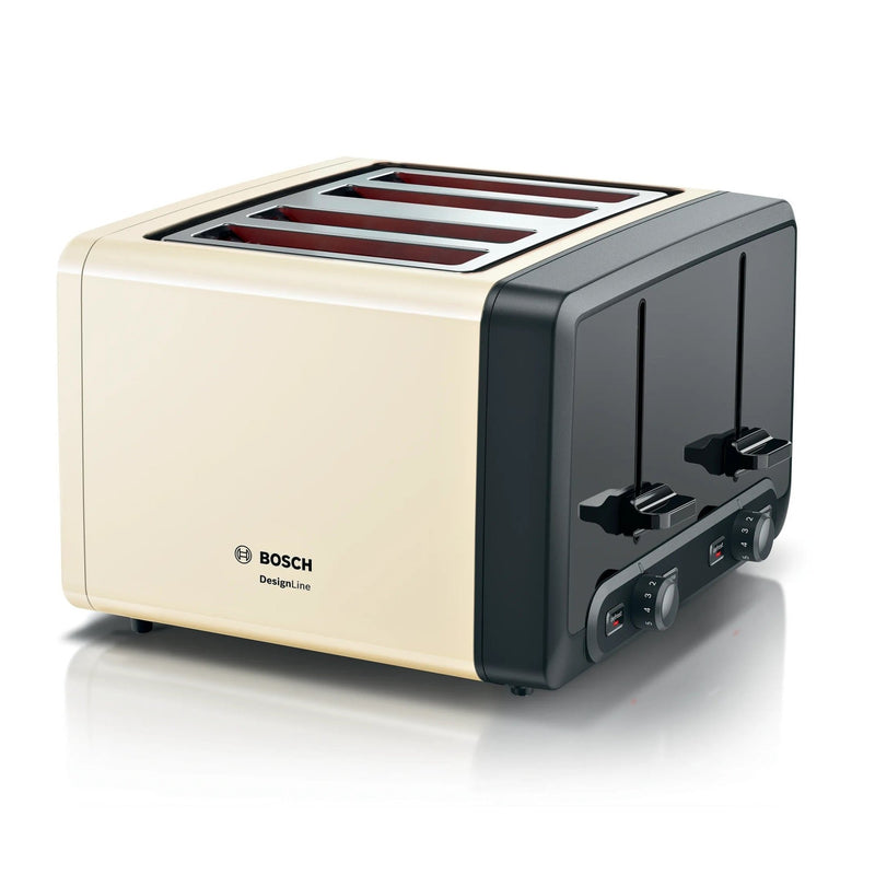 Bosch 4 Slice Toaster DesignLine Cream - TOASTERS - Beattys of Loughrea