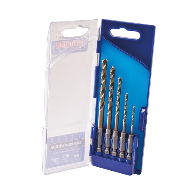 Faithfull 5 Piece Quick Change HSS Cobalt Impact Drill Bit Set (2 to 6mm) - TOOL SETS/ SOCKET SETS - Beattys of Loughrea