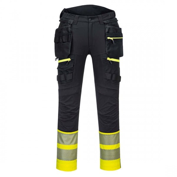 Portwest DX445 - DX4 Hi-Vis Class 1 Holster Pocket Trouser 32" - WORK/ SKI TROUSERS - Beattys of Loughrea