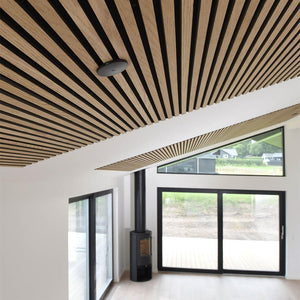 Fibrotech Basic Acoustic Panel 2.44mx605x22mm Light Oak - REDWOOD SHEETING - Beattys of Loughrea