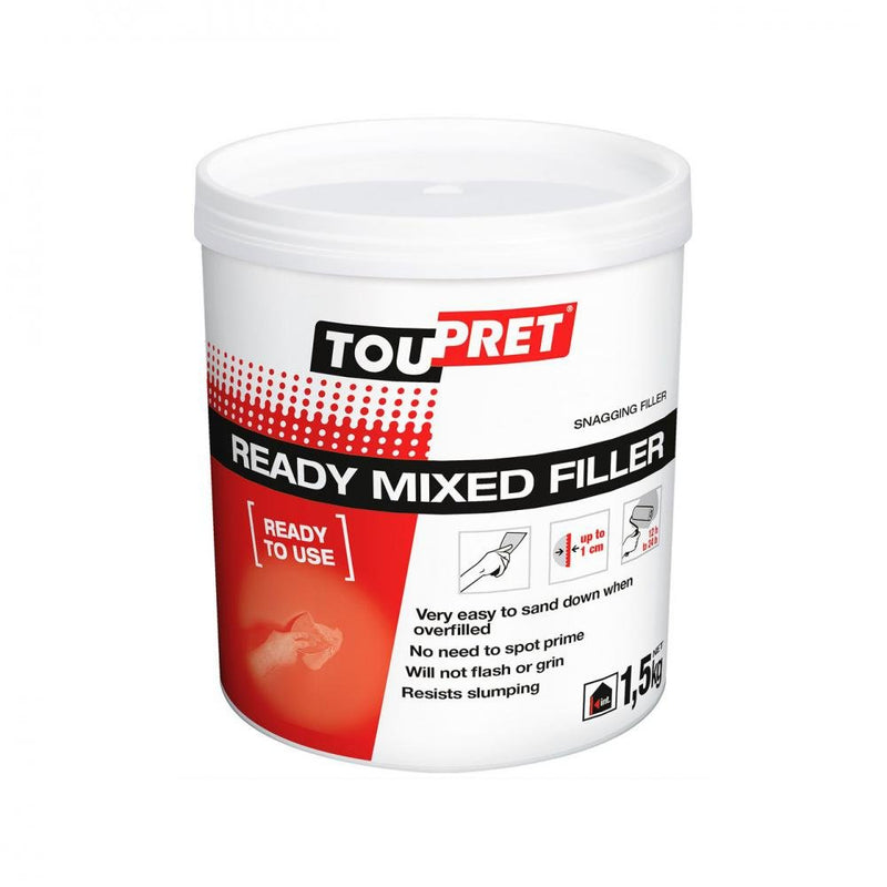 Toupret Touprelite F Ready Mixed Filler - 1.5kg - FILLER/PVA - Beattys of Loughrea