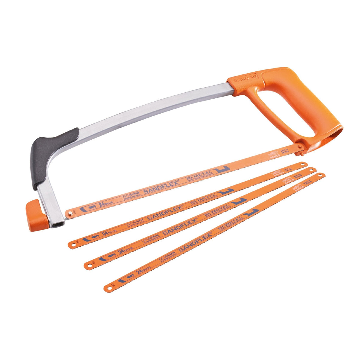 Bahco 300mm (12") Hacksaw with 3 EXTRA Blades - HANDSAWS - Beattys of Loughrea