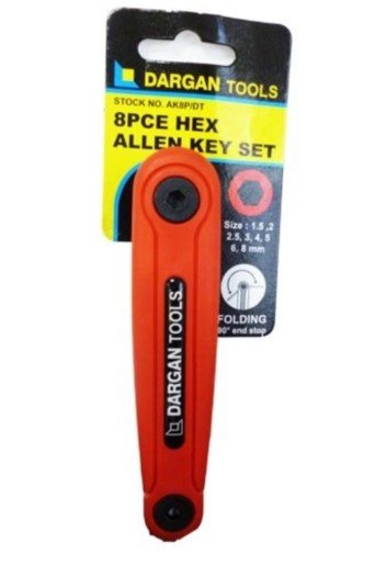8 Piece Dargan Allen Key Set 2.5-10mm - ALLEN KEYS - Beattys of Loughrea