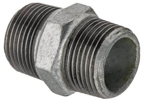 3/8IN GB NIPPLE - BBS BLACK/GALV FITTINGS - Beattys of Loughrea